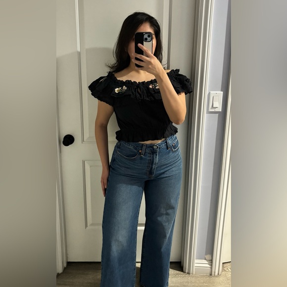 Rahi Floral Eyelet Trim Blouse, Size: M - Picture 3 of 6